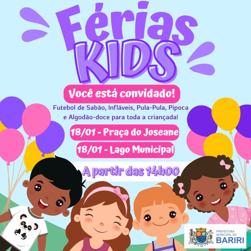 BARIRI: PREFEITURA MUNICIPAL PROMOVE O “FÉRIAS KIDS BARIRI 2025”.