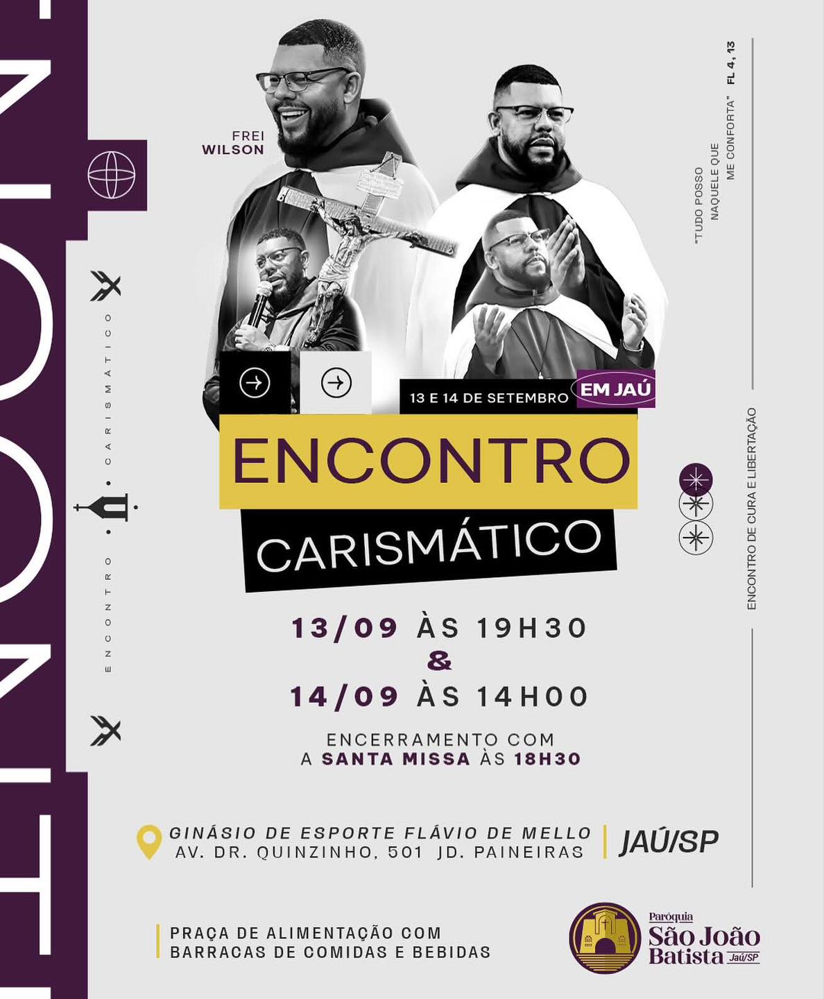 ​Frei Wilson em Jaú - ✨ Vem aí um fim de semana abençoado de Encontro Carismático! ✨