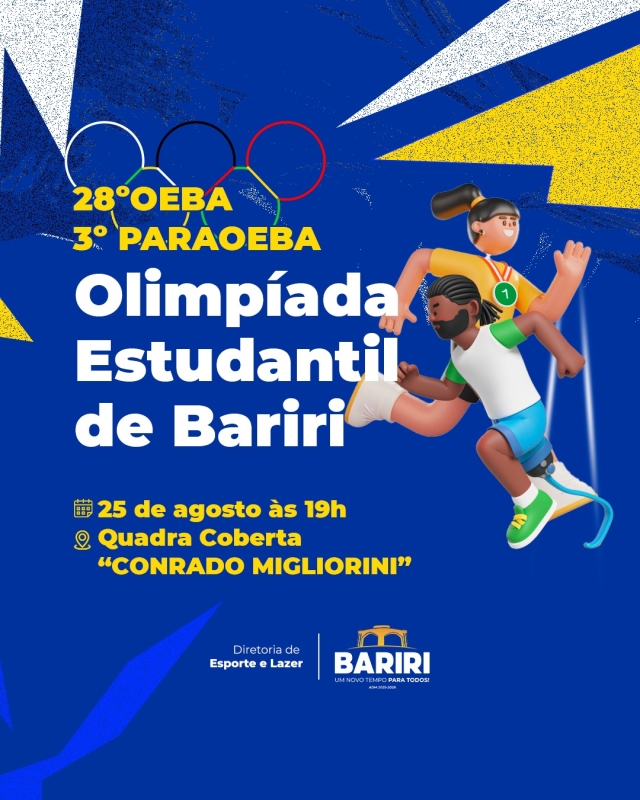 BARIRI: OLIMPIADA ESTUDANTIL 'OEBA' TEM ABERTURA OFCIAL NESTA SEGUNDA-FEIRA