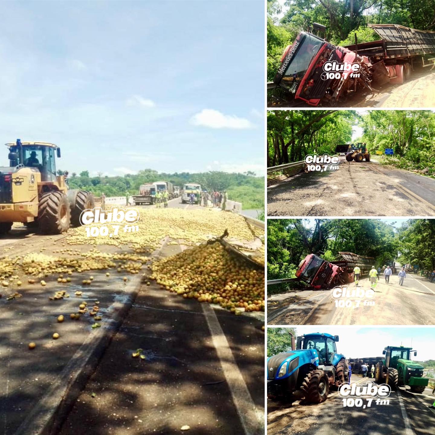 ​SP-304: CARRETA CARREGADA COM LARANJAS TOMBA PRÓXIMO À PONTE DO JACARÉ