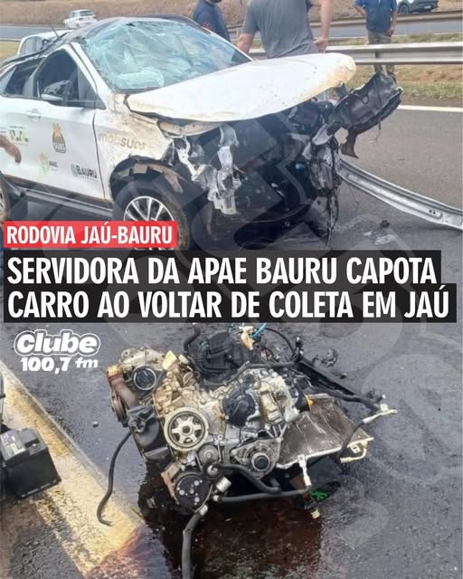 ​SP-225: SERVIDORA DA APAE BAURU CAPOTA CARRO AO VOLTAR DE COLETA EM JAÚ