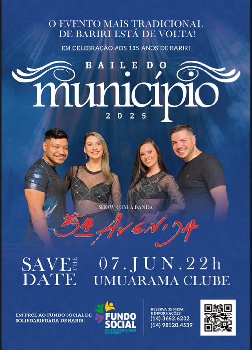 BARIRI TERÁ ‘BAILE DO MUNICÍPIO’ NO DIA 7 DE JUNHO