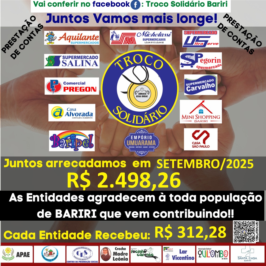Bariri: TROCO SOLIDARIO DO MES DE SETEMBRO BARIRI