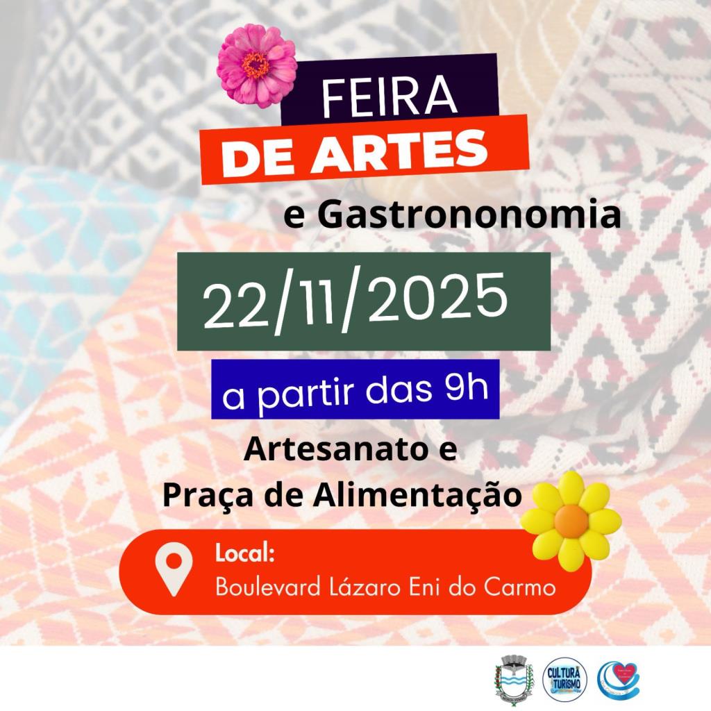 FEIRA DE ARTES E GASTRONOMIA!