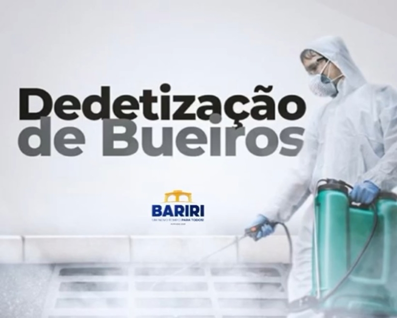 BARIRI: MUNICÍPIO INICIA NESTA QUARTA-FEIRA DEDETIZAÇÃO NA REDE DE ESGOTO BUEIROS E PVs.