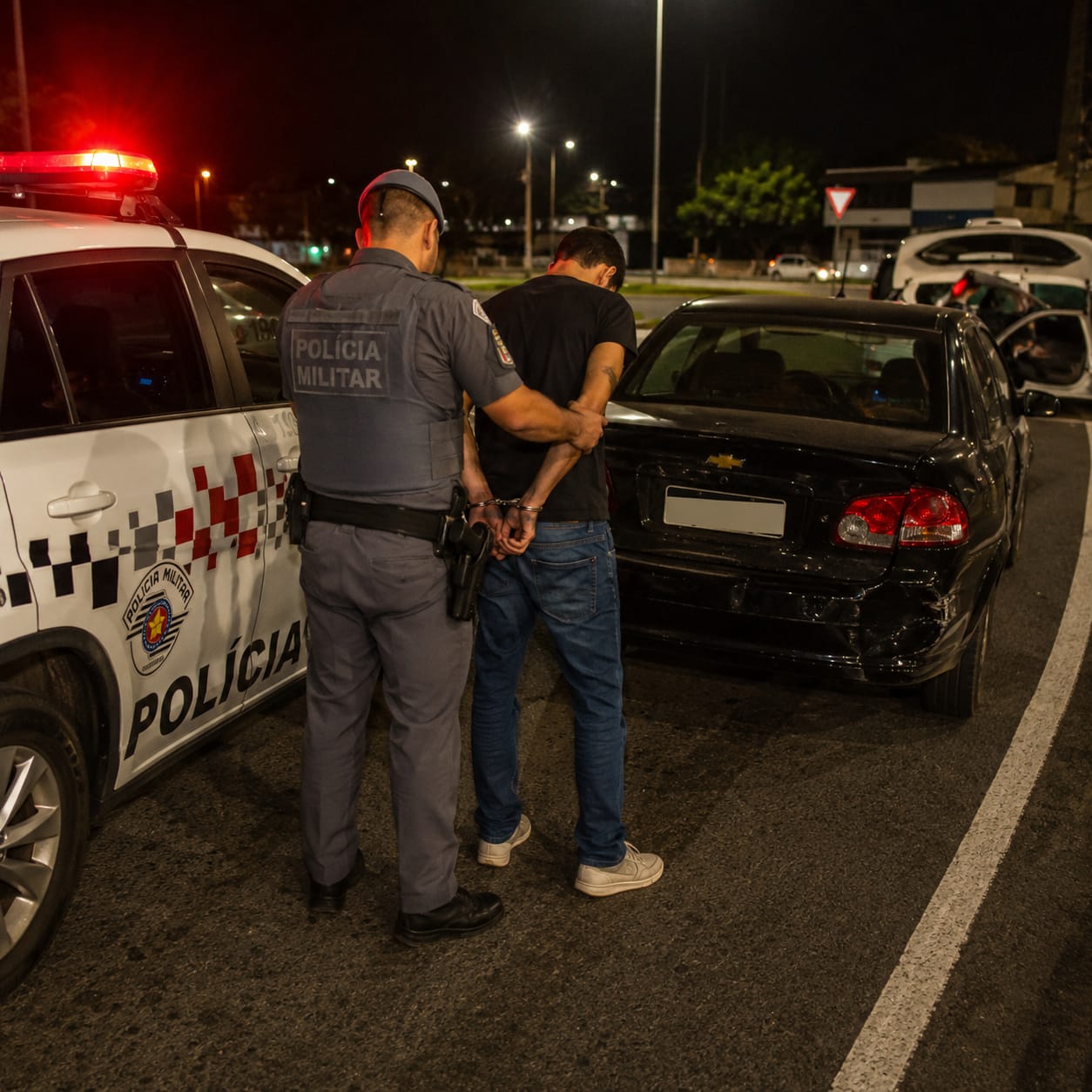 MOTORISTA É PRESO EM FLAGRANTE POR EMBRIAGUEZ AO VOLANTE APÓS ACIDENTE EM JAÚ.