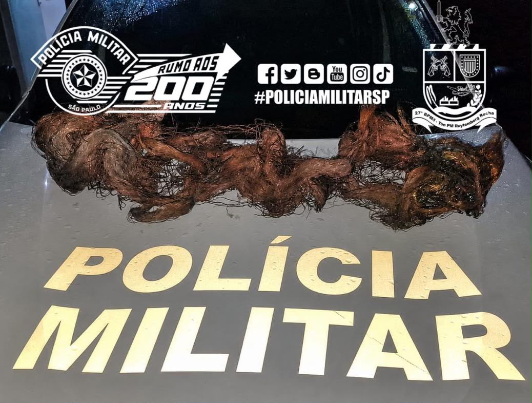 FLAGRANTE! PM FRUSTRA FURTO DE CABOS, PRENDE SUSPEITO E RECUPERA 10 KG DE COBRE EM JAÚ. CONFIRA OS DETALHES