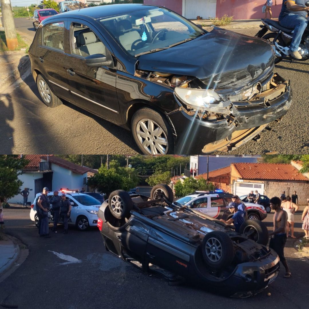 COLISÃO ENTRE VEÍCULOS DEIXA TRÊS FERIDOS NO JARDIM CILA DE LÚCIO BAUAB