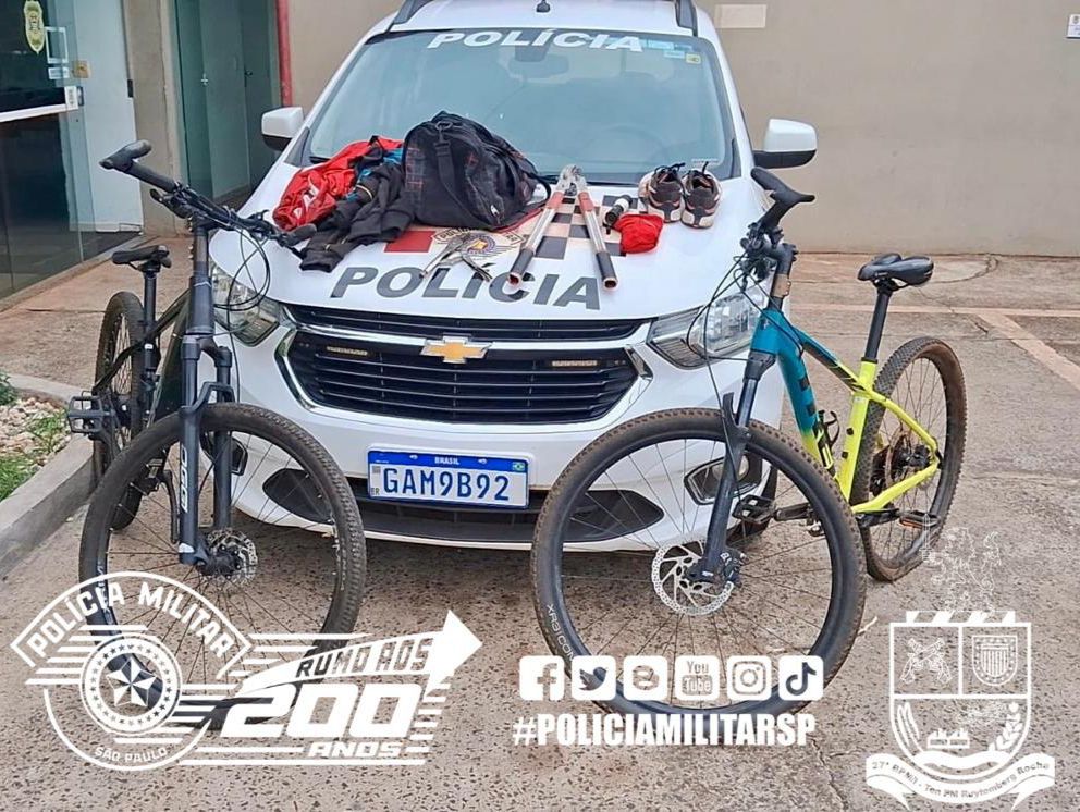 POLÍCIA MILITAR RECUPERA BICICLETAS DE R$ 28 MIL E PRENDE DOIS SUSPEITOS EM JAÚ