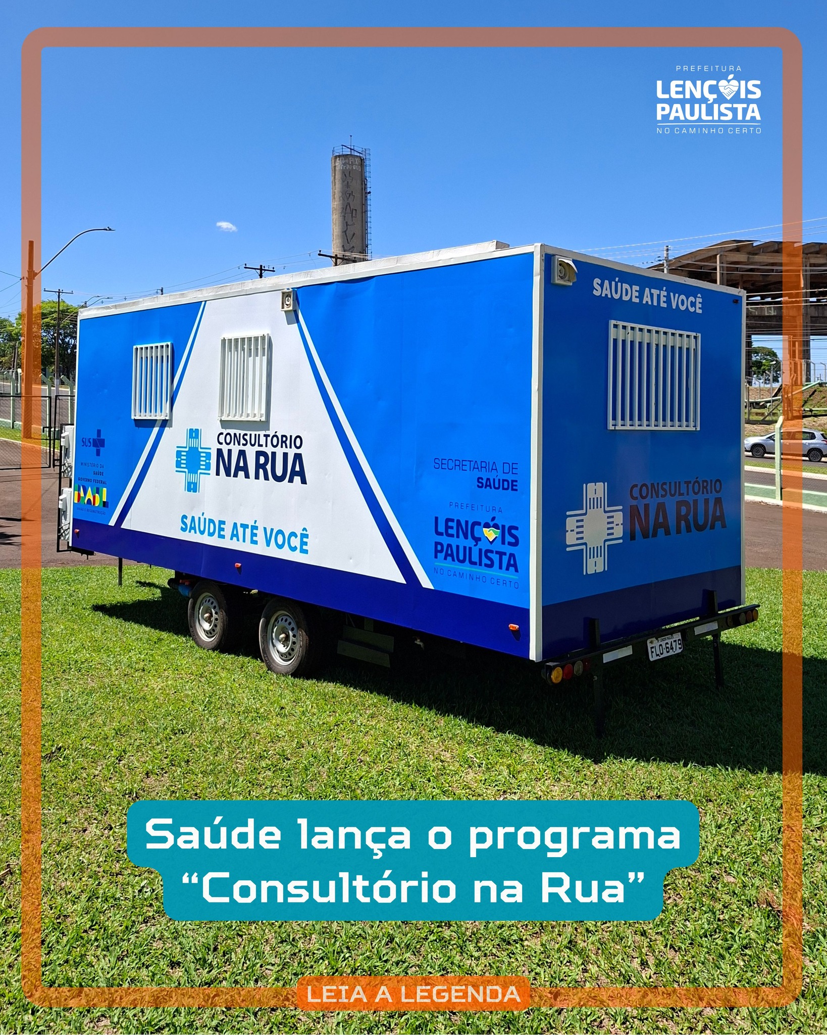 LENÇÓIS PAULISTA : A PREFEITURA DE LENÇÓIS PAULISTA LANÇOU O PROGRAMA CONSULTÓRIO NA RUA, UMA INICIATIVA QUE LEVA ATENDIMENTO INTEGRAL, HUMANIZADO E CONTÍNUO A PESSOAS EM SITUAÇÃO DE VULNERABILIDADE SOCIAL.