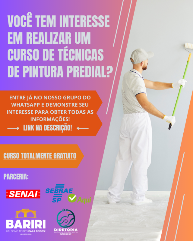 BARIRI: GRUPO DE INTERESSE PARA O CURSO DE TÉCNICAS DE PINTURA PREDIAL.