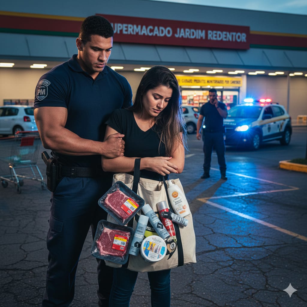 ​JOVEM TENTA FURTAR CARNES E ACABA DETIDA PELA PM EM BAURU