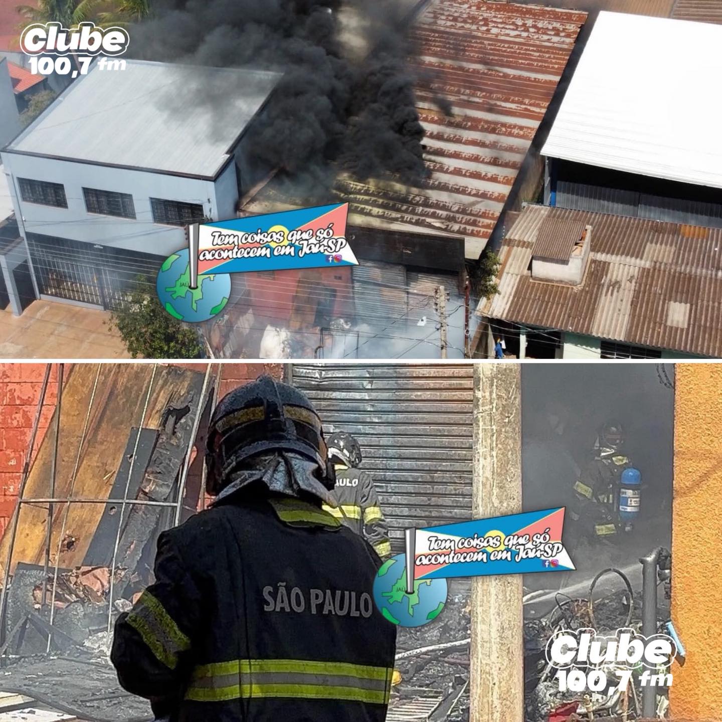 JAÚ: INCÊNDIO ATINGE DEPÓSITO DE RECICLÁVEIS.